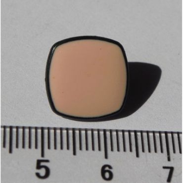 BOUTON CARRE ORANGE 13MM