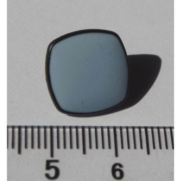 BOUTON CARRE BLEU 13MM