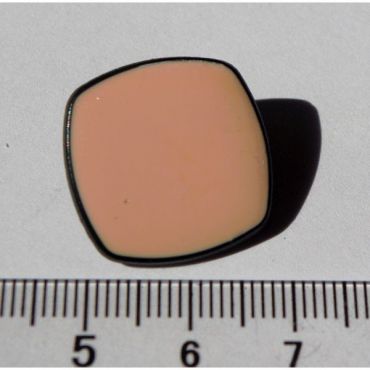 BOUTON CARRE ORANGE 20MM