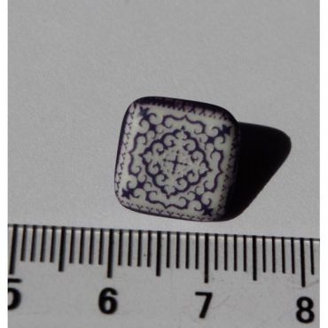 BOUTON ARABESQUES CARRE  13MM