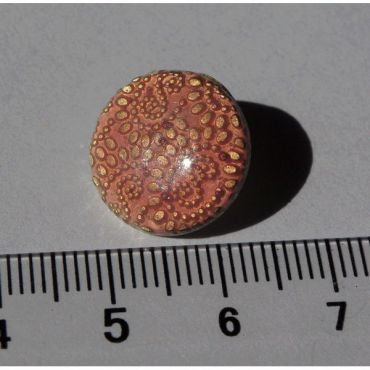 BOUTON METAL ROSE 15MM