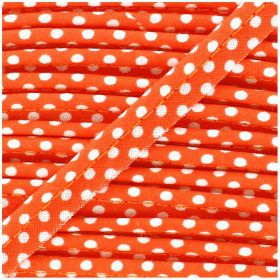 Passepoil Orange Pois Blancs
