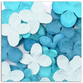 Fleurs décoratives bleues