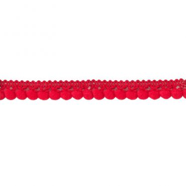 Galon pompom rouge