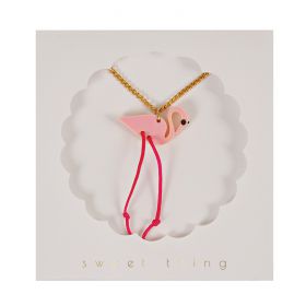 Collier flamant rose