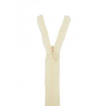 Fermeture invisible 22cm écru col:410
