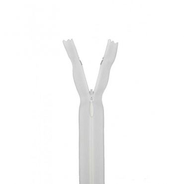 Fermeture invisible 22cm blanc col:400