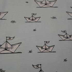 Tissu jersey bateau en papier