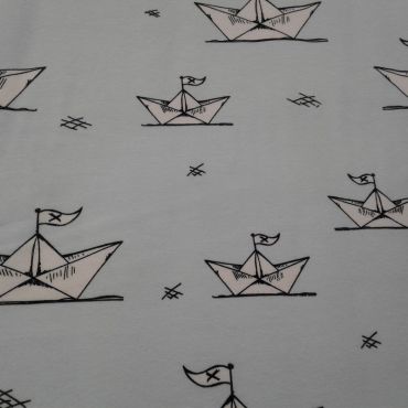 Tissu jersey bateau en papier