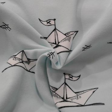 Tissu jersey bateau en papier