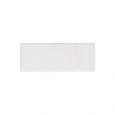 Sangle coton avec fil de lurex argente 30mm fond blanc