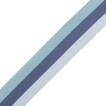 Sangle stripe double face bleu