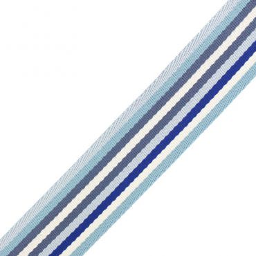 Sangle stripe double face bleu