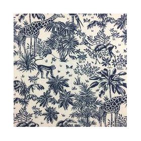 GAZELLE BLEU 100%COTON 140CM