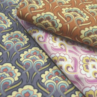 SYBIL AUBERGINE 100%COTON 160CM