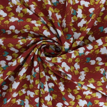 Viscose KISNEK PALMIER BORDEAU 150CM