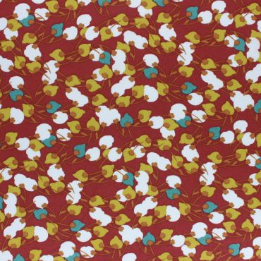 Viscose KISNEK PALMIER BORDEAU 150CM