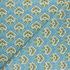 SYBIL MOUTARDE ET BLEU 160CM 100% COTON