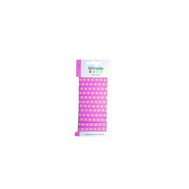 RUBAN ROSE FLEURS VERTES