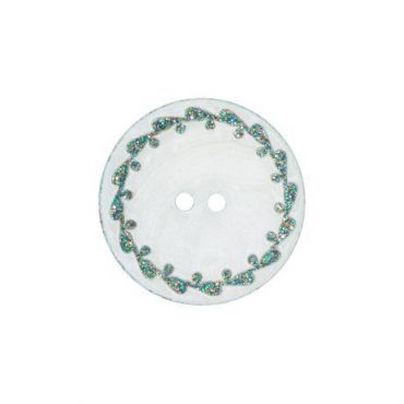 Boutons nacre river shell 15mm vert