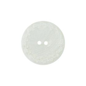 Bouton nacre river shell 15mm blanc
