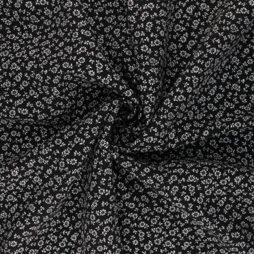 LISON POPELINE 100% viscose NOIR