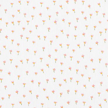 Coton petite fleur fond blanc 150cm