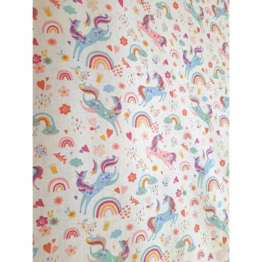 Coton licorne blanc 150cm