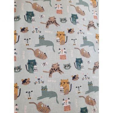 Coton chatons aqua 150cm