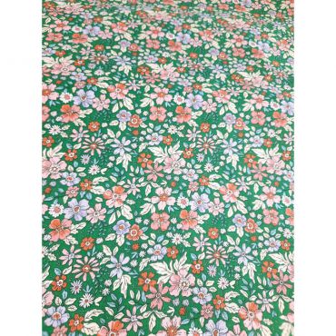 Coton pensée vert 150cm