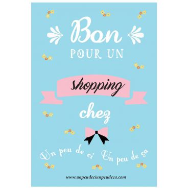 Bon pour un shopping- 30€