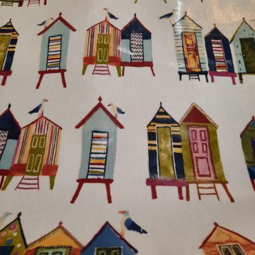 Toile enduite  beach hut pvc neopolitan132cm