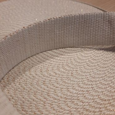 Sangle metal ecru or