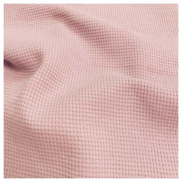 Nid d'abeille maille rose blush  100% co 220g 140cm