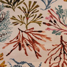 Toile enduite corail pvc tropical 132cm