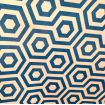 ENDUIT HEX AZUR 137CM HEXAGONE BLEU SUR FOND BLC