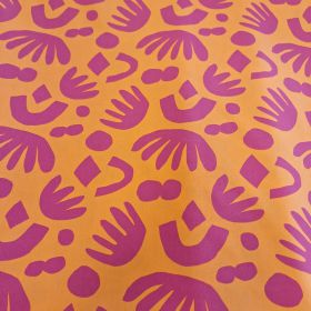 POPELINE 100%CO abstrait rose/orange 150CM  Nérida Hansen