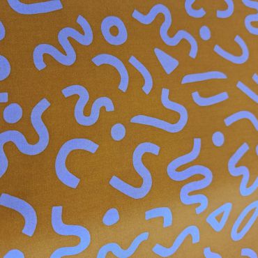 VISCOSE abstrait camel /parme 140CM  Nérida Hansen