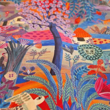 VISCOSE paysage bleu/rose 140CM  Nérida Hansen