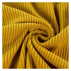 Velours Huggy ocre 100% polyester 140cm