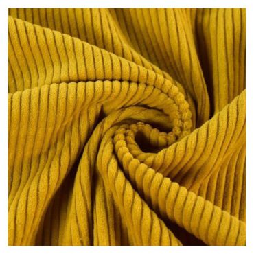 Velours Huggy ocre 100% polyester 140cm