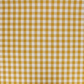 COTON  100%CO VICHY PT CARREAUX MOUTARDE 0.158KG/M 144CM