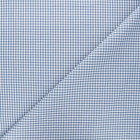 Coton vichy petits carreaux bleu