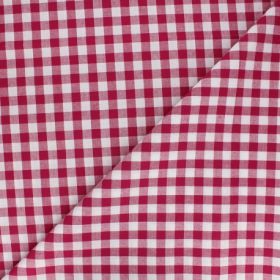 Coton vichy rouge cerise  petits carreaux