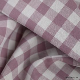 COTON VICHY 100%CO VIOLET GD CARREAUX 0.158KG/M 144CM