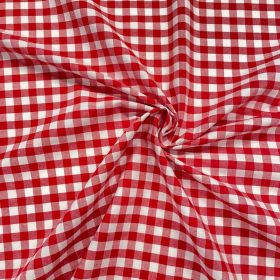 COTON  100%CO VICHY GD ROIUGE 0.158KG/M 144CM