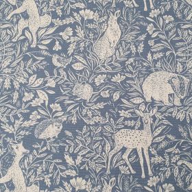 Enduit-Toile de jouy bleu