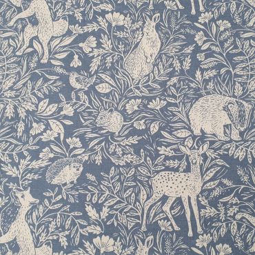 Enduit-Toile de jouy bleu