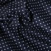 coupon coton enduit léger marine à pois blancs
