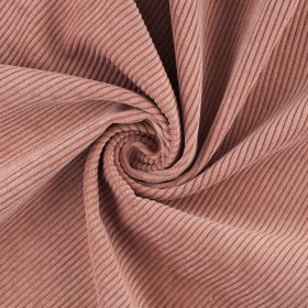 Coupon Velours grosses côtes uni rose